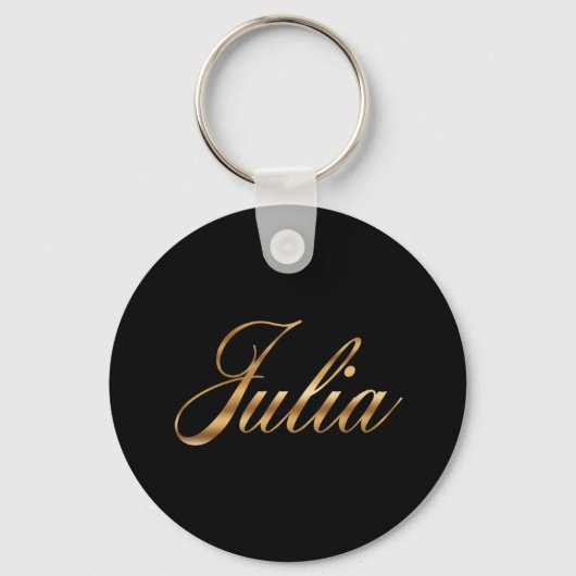 Julia gold Design Lettering Porte-clés (Recto)