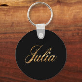 Julia gold Design Lettering Porte-clés (Recto)