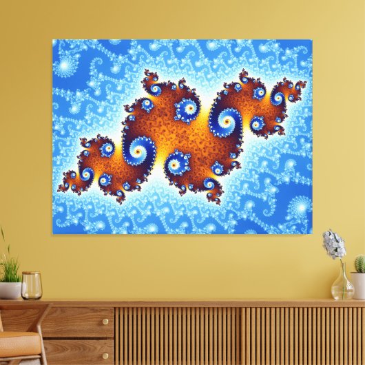 Julia Island Mandelbrot Set Canvas Afdruk (Insitu (Woonkamer))