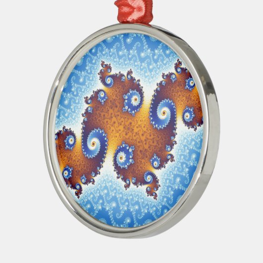 Julia Island Mandelbrot Set Metalen Ornament (Links)