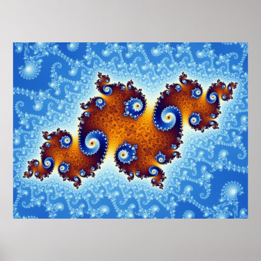 Julia Island Mandelbrot Set Poster (Voorkant)