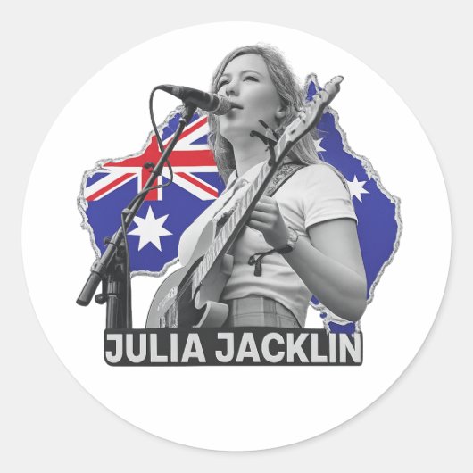 Julia Jacklin Ronde Sticker (Voorkant)