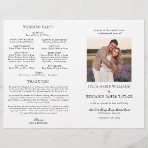 Julia katholiek Wedding Mass Ceremony Programma