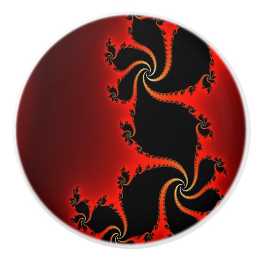 Julia Mandelbrot Abstract Fractal Art I Keramische Knop (Voorkant)