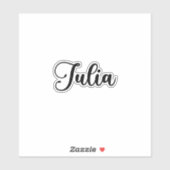 Julia Naam - Handgeschreven kalligrafie Sticker (Vel)