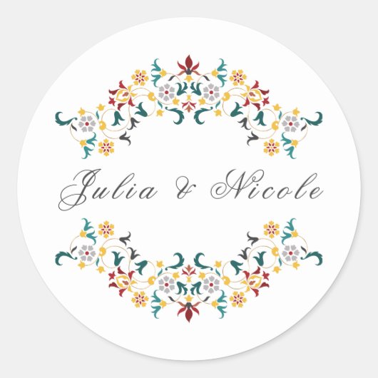Julia & Nicole Ronde Sticker (Voorkant)