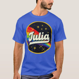 Julia regenboog in ruimte grungeStyle T-shirt