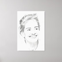 Julia Roberts trekkend portret door potlood