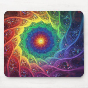 Julia Set Fractal met regenboog-windmolenstijl Muismat