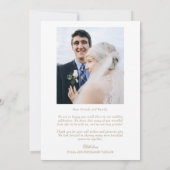 Julia Simple Gold Script 2 Photo Wedding Bedankkaart (Achterkant)