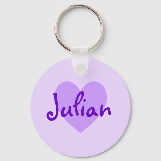 Julian in het Paars Sleutelhanger (Voorkant)
