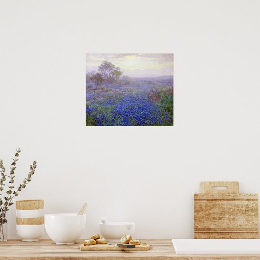Julian Onderdonk A Cloudy Day, Bluebonnets Poster (Keuken)