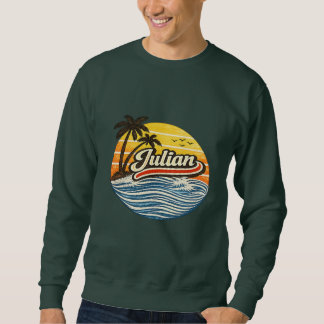 Julian Retro Zonsondergang Naamontwerp Trui