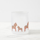 Julia's Dala Horse Frosted Glass Mok (Center)