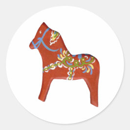 Julia's Dala Horse Ronde Sticker