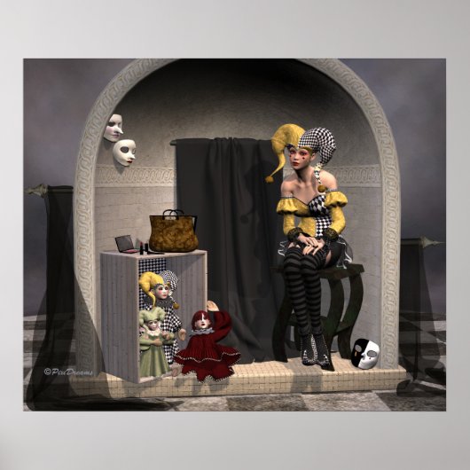 "Julia's puppet theater" - Poster (Voorkant)