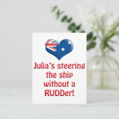 Julia's stuurschip briefkaart (Staand voorkant)
