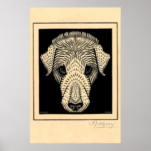 Julie de Graag 1917 Dier POSTER PRINT HOND KAT