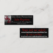 julie grijs zonekaart mini visitekaartje (Voorkant / Achterkant)