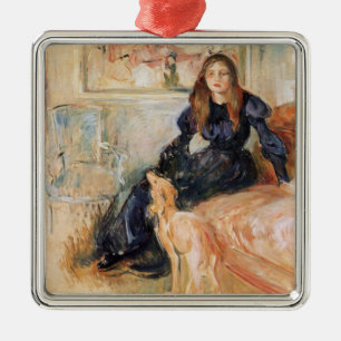 Julie Manet en haar windhond (door Berthe Morisot) Metalen Ornament