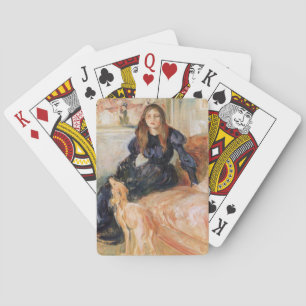 Julie Manet en haar windhond (door Berthe Morisot) Pokerkaarten