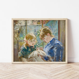 Julie met haar nanny   Berthe Morisot Poster