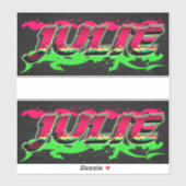 Julie Vorname Name Graffiti Aufkleber Sticker (Vel)