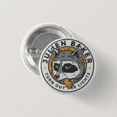 Julien Baker Racoon Pin Ronde Button 3,2 Cm (Voorkant /achterkant)