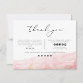 JULIEN | Blush Watercolor Business Carte de remerc (Devant)