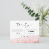 JULIEN | Blush Watercolor Business Carte de remerc (Debout devant)