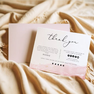 JULIEN   Blush Watercolor Business Carte de remerc