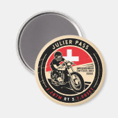 Julier Pass | Zwitserland | Motorfiets Magneet (Voorkant / Achterkant)