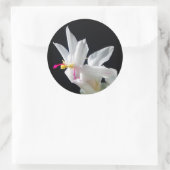 Julie's kerstcactus ronde sticker (Tas)