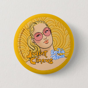 Juliet Circus - Emilia Blanco Ronde Button 5,7 Cm