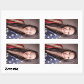 Juliet Ongecensureerde Amerikaanse vlag Sticker (Vel)