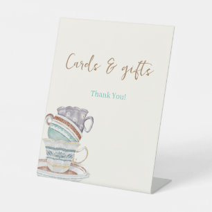 JULIET Tea Set Party Kaarten Cadeaubordje Reclamebord Met Voetstuk