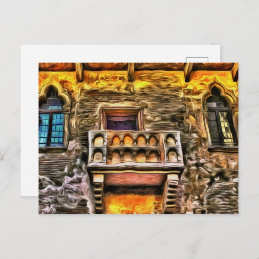 Juliet's Balcony Verona Van Gogh Briefkaart (Voorkant / Achterkant)