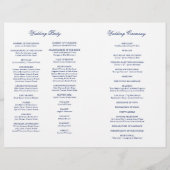 Juliette Blue Floral Wedding Ceremony Program (Achterkant)