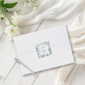 Juliette Blue Wedding Invitation Envelope Seals Vierkante Sticker