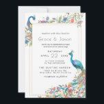Julio Collection Faire-part de mariage | Peacock<br><div class="desc">Le faire-part de mariage parfait pour votre grand jour ! 
Conception de paon avec illustration aquarelle. Design unique et élégant.</div>