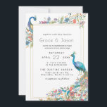 Julio Collection Faire-part de mariage | Peacock<br><div class="desc">Le faire-part de mariage parfait pour votre grand jour ! 
Conception de paon avec illustration aquarelle. Design unique et élégant.</div>