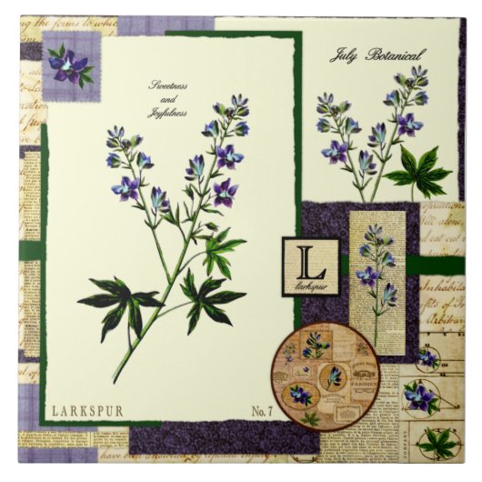 Juli's Bloem Tegeltje (Voorkant)