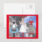 Juliska of Hungary Paper Doll Briefkaart (Voorkant / Achterkant)