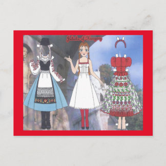 Juliska of Hungary Paper Doll Briefkaart