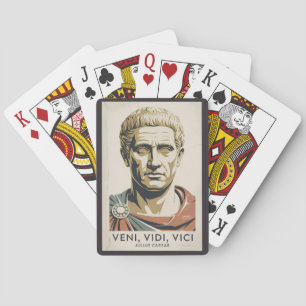 Julius Caesar citaat Romeinse Rijk illustratie Pokerkaarten