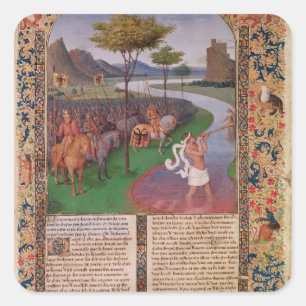 Julius Caesar Crossing the Rubicon, c.1470 Vierkante Sticker