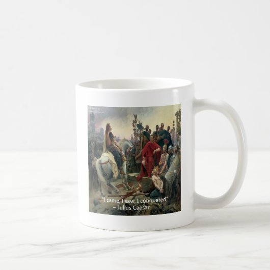 Julius Caesar dat ik zag dat ik veroverd was Koffiemok (Rechts)