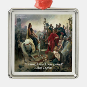 Julius Caesar Ik Kwam Ik Zag Ik Overwon Metalen Ornament