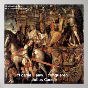 Julius Caesar "Ik kwam, ik zag, ik overwon" Poster