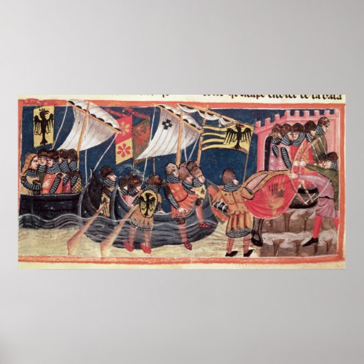 Julius Caesar landing in Engeland Poster (Voorkant)